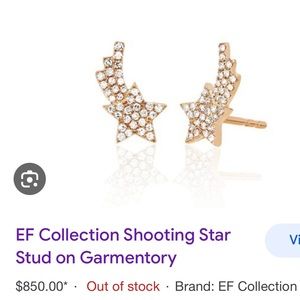 EF collection Diamond earrings shooting star